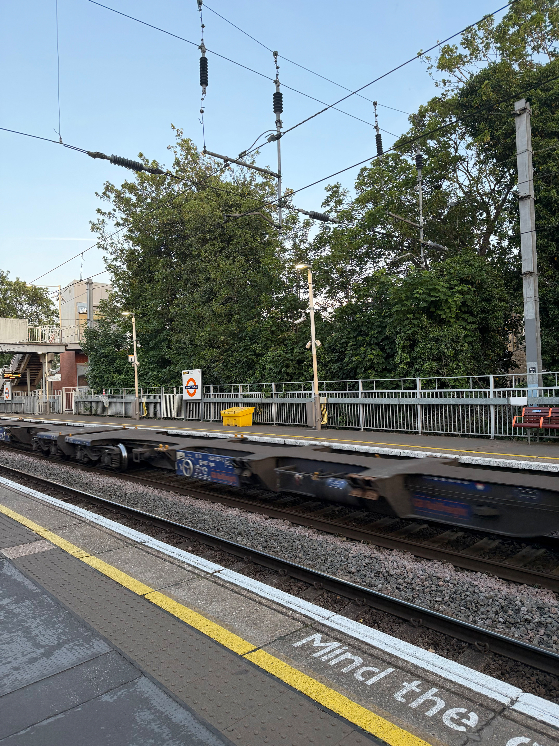 Freight cars in the evening sun, empty of payload